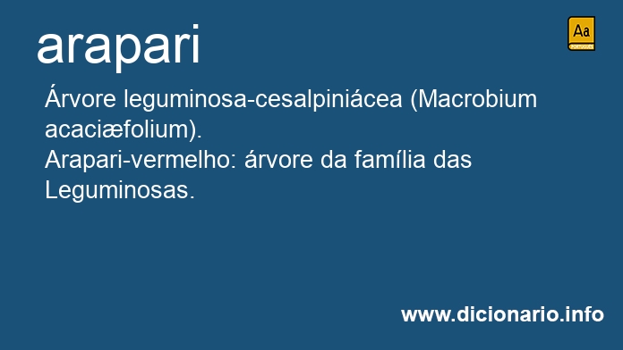 Significado de arapari