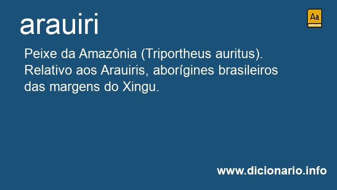 Significado de arauiri