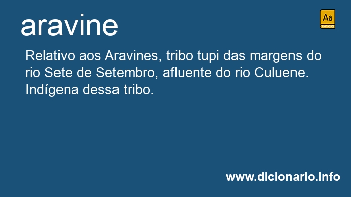 Significado de aravine