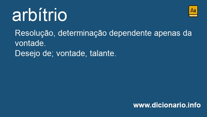 Significado de arbtrio