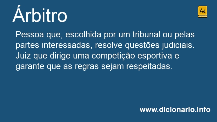 Significado de rbitro