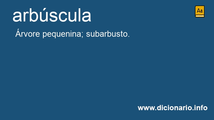 Significado de arbscula