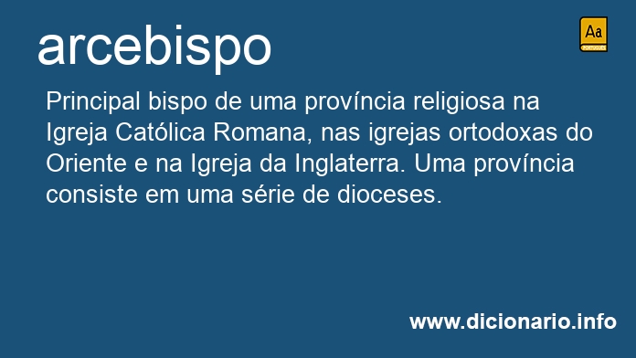 Significado de arcebispa