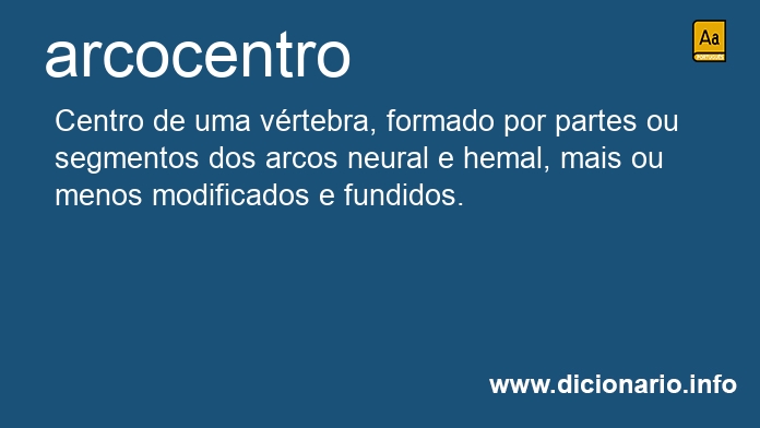 Significado de arcocentro