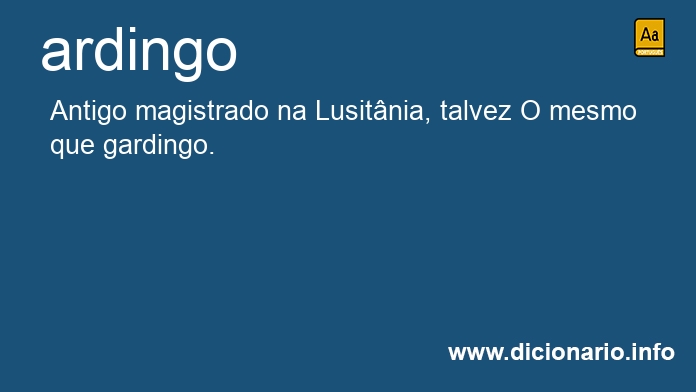 Significado de ardingo