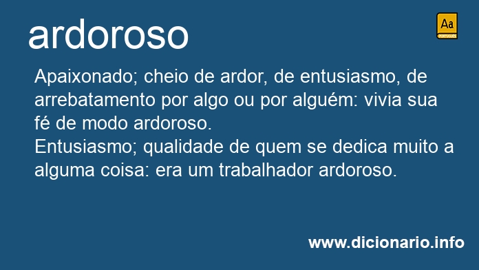 Significado de ardorosa