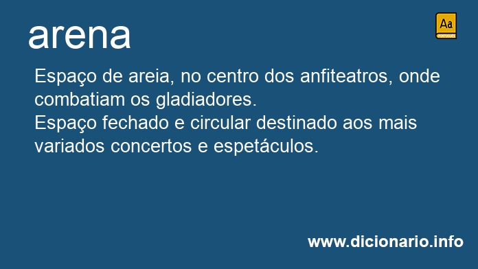 Significado de arena