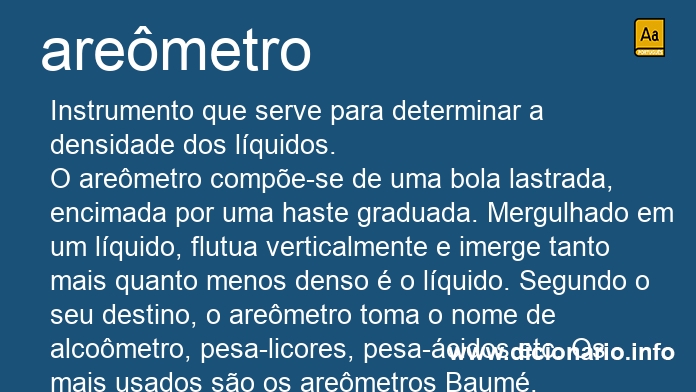 Significado de aremetro