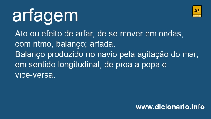 Significado de arfagem