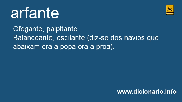 Significado de arfante