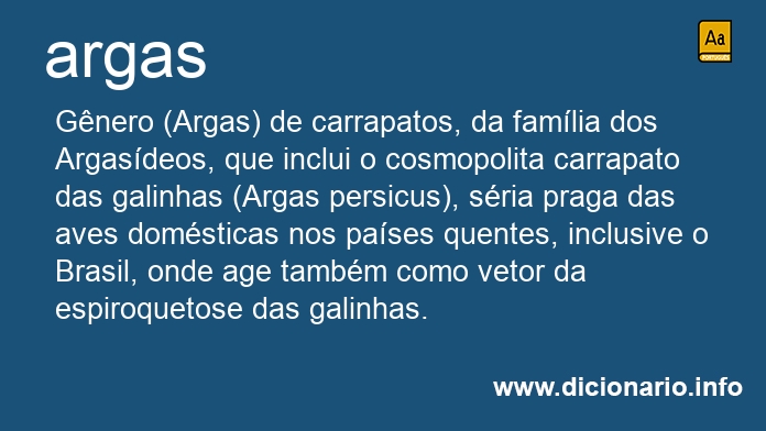 Significado de argas