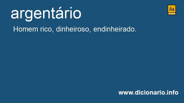 Significado de argentrio