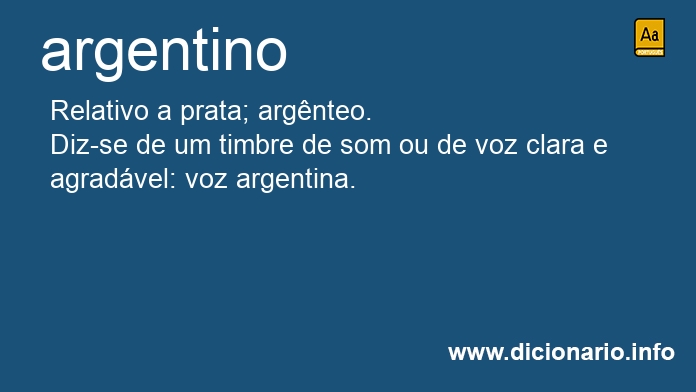 Significado de argentino