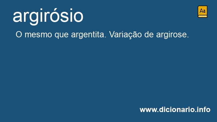 Significado de argirsio