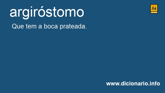 Significado de argirstomo