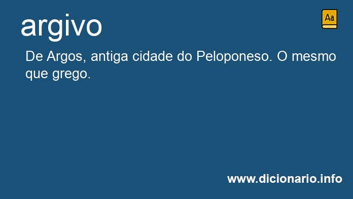 Significado de argivos