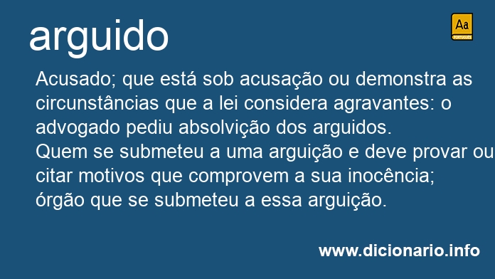 Significado de arguido