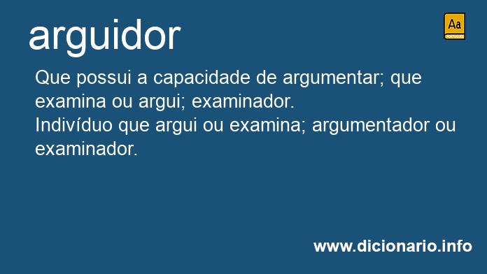 Significado de arguidor