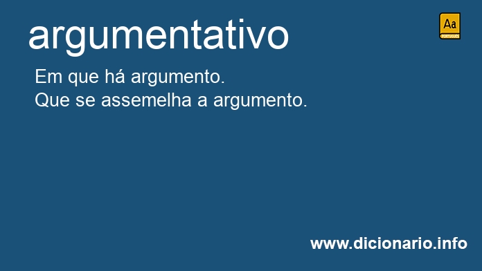 Significado de argumentativo