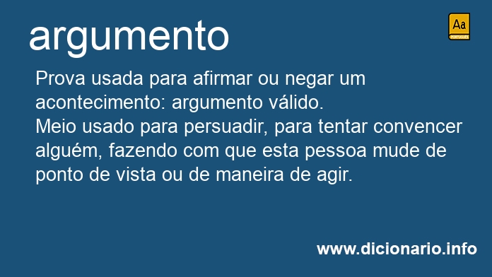 Significado de argumento