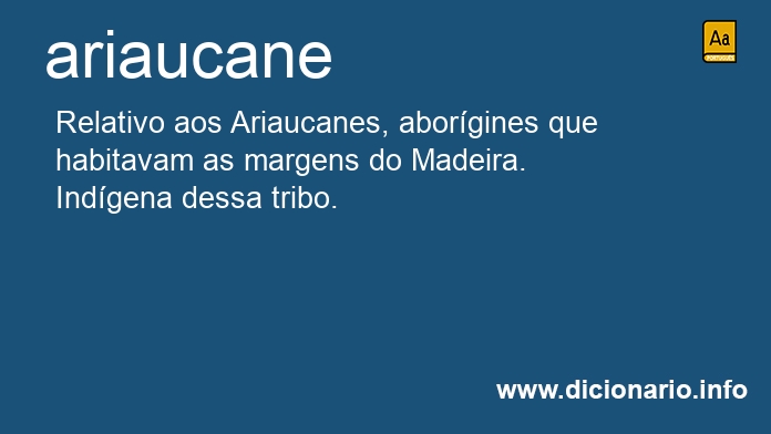 Significado de ariaucane