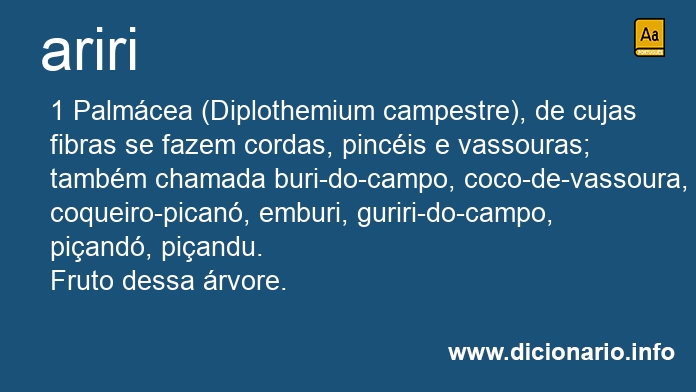 Significado de ariri