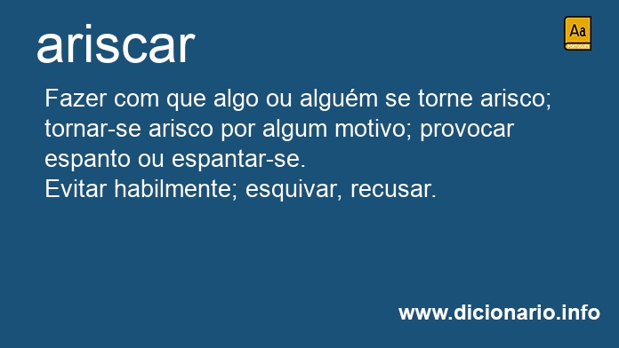 Significado de ariscar