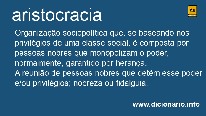 Significado de aristocracias