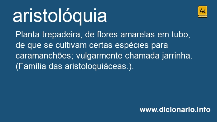 Significado de aristolquia