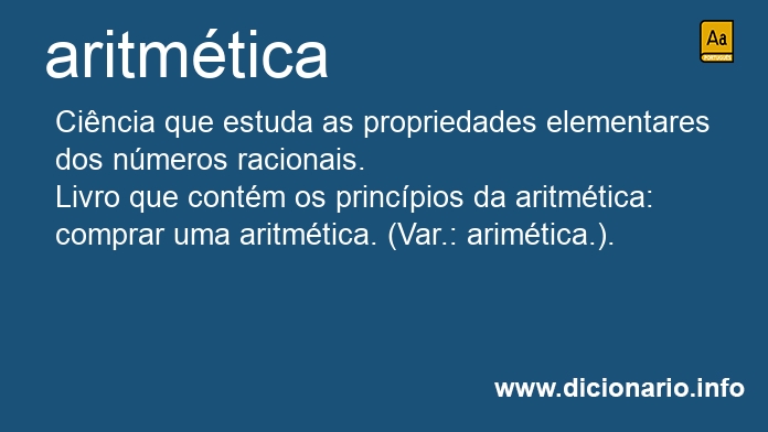 Significado de aritmtica