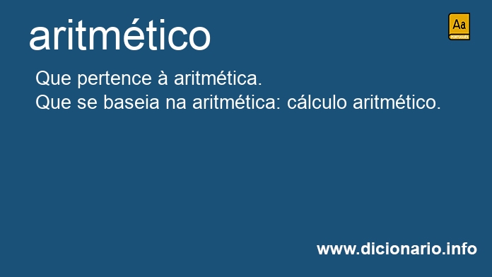 Significado de aritmtico