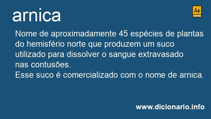 Significado de arnicas