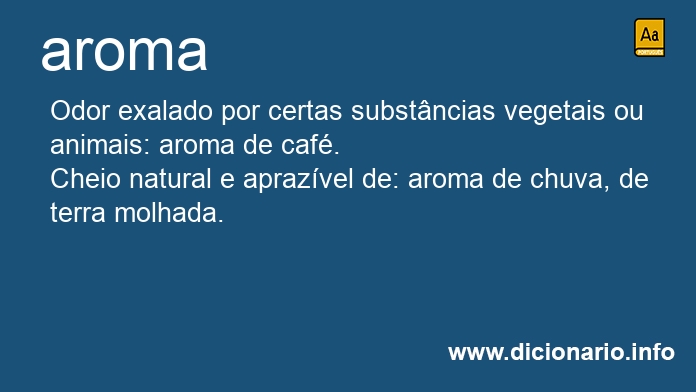 Significado de aroma