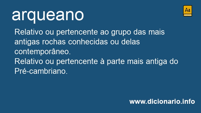 Significado de arqueano
