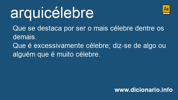 Significado de arquiclebre