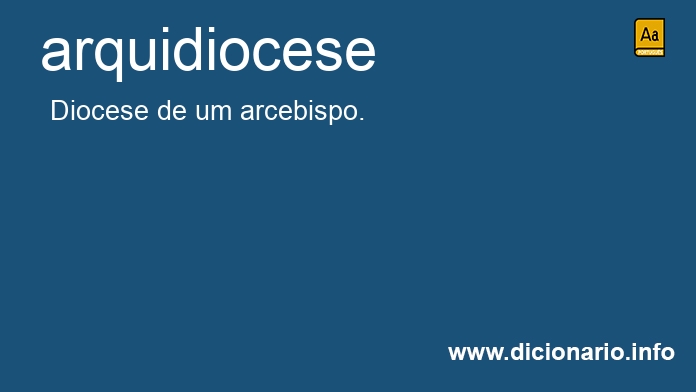 Significado de arquidiocese