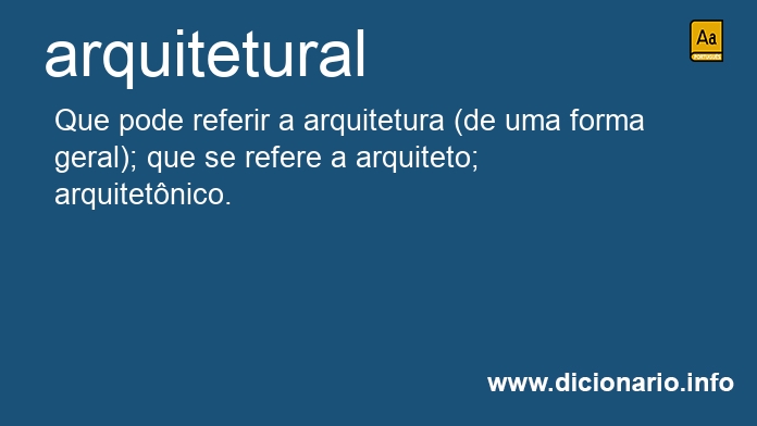 Significado de arquiteturais