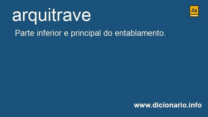 Significado de arquitrave