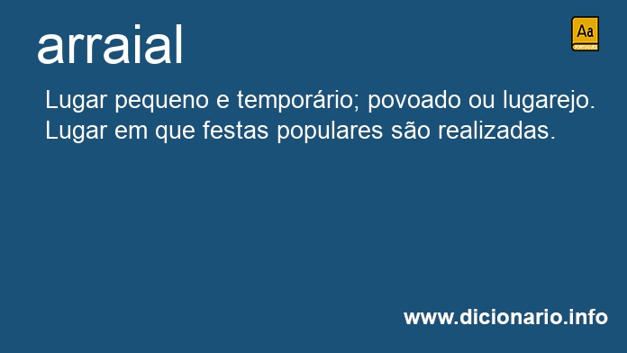 Significado de arraial