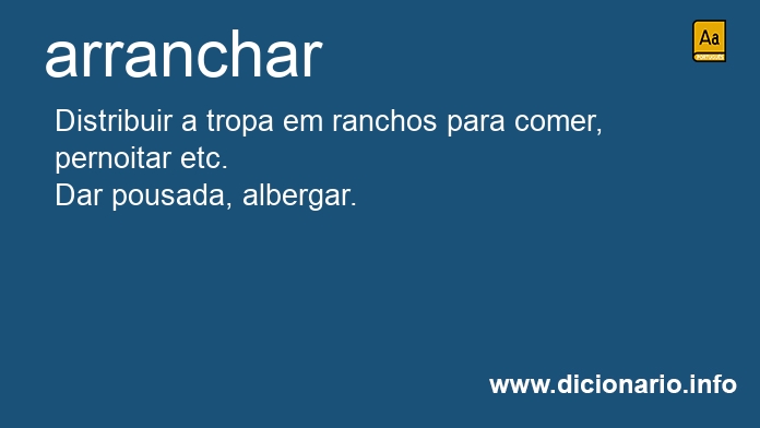 Significado de arranchasse