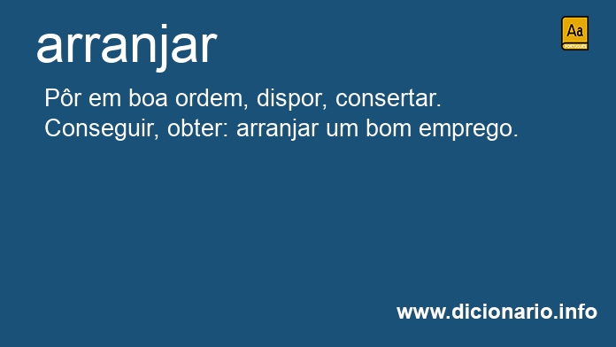 Significado de arranjar