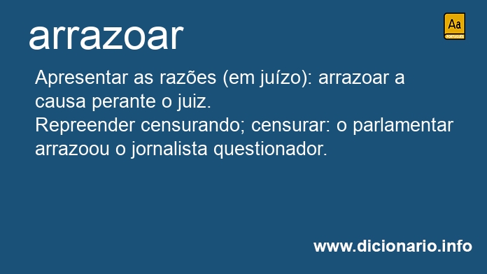 Significado de arrazoamos