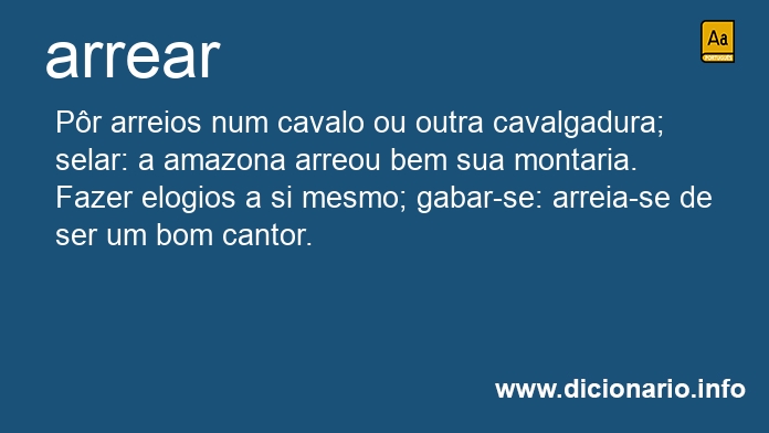 Significado de arrear