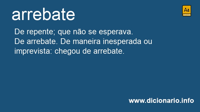 Significado de arrebate