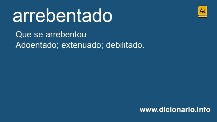 Significado de arrebentada