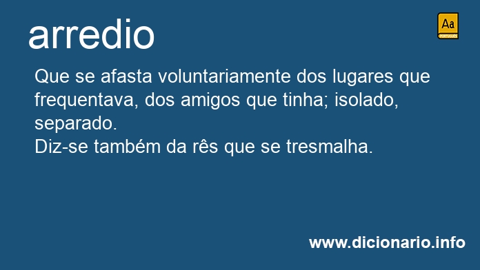 Significado de arredio