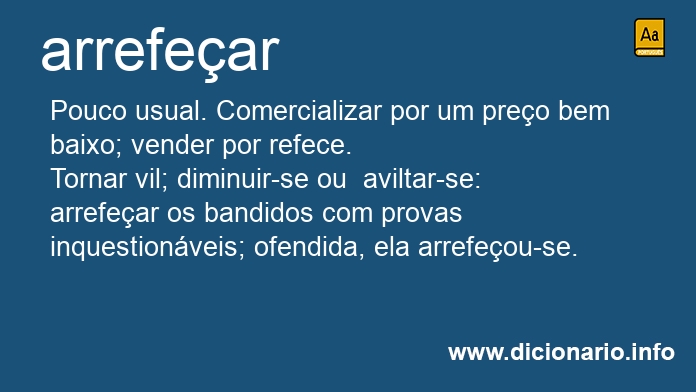 Significado de arrefear