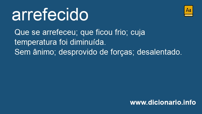 Significado de arrefecida