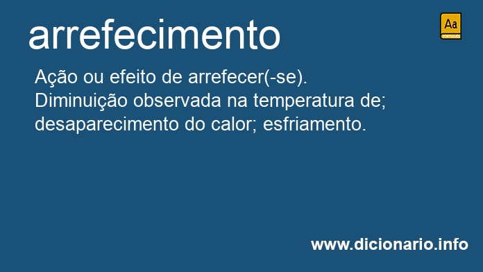 Significado de arrefecimentos