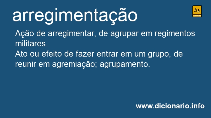 Significado de arregimentao